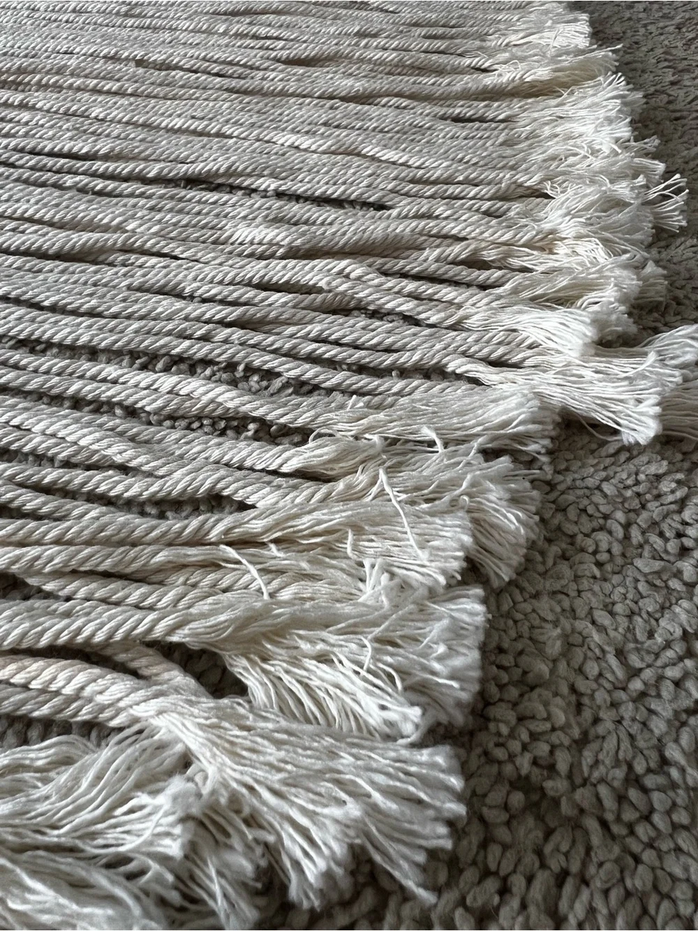 Macramé Crochet Wall Hanging in Natural Cream